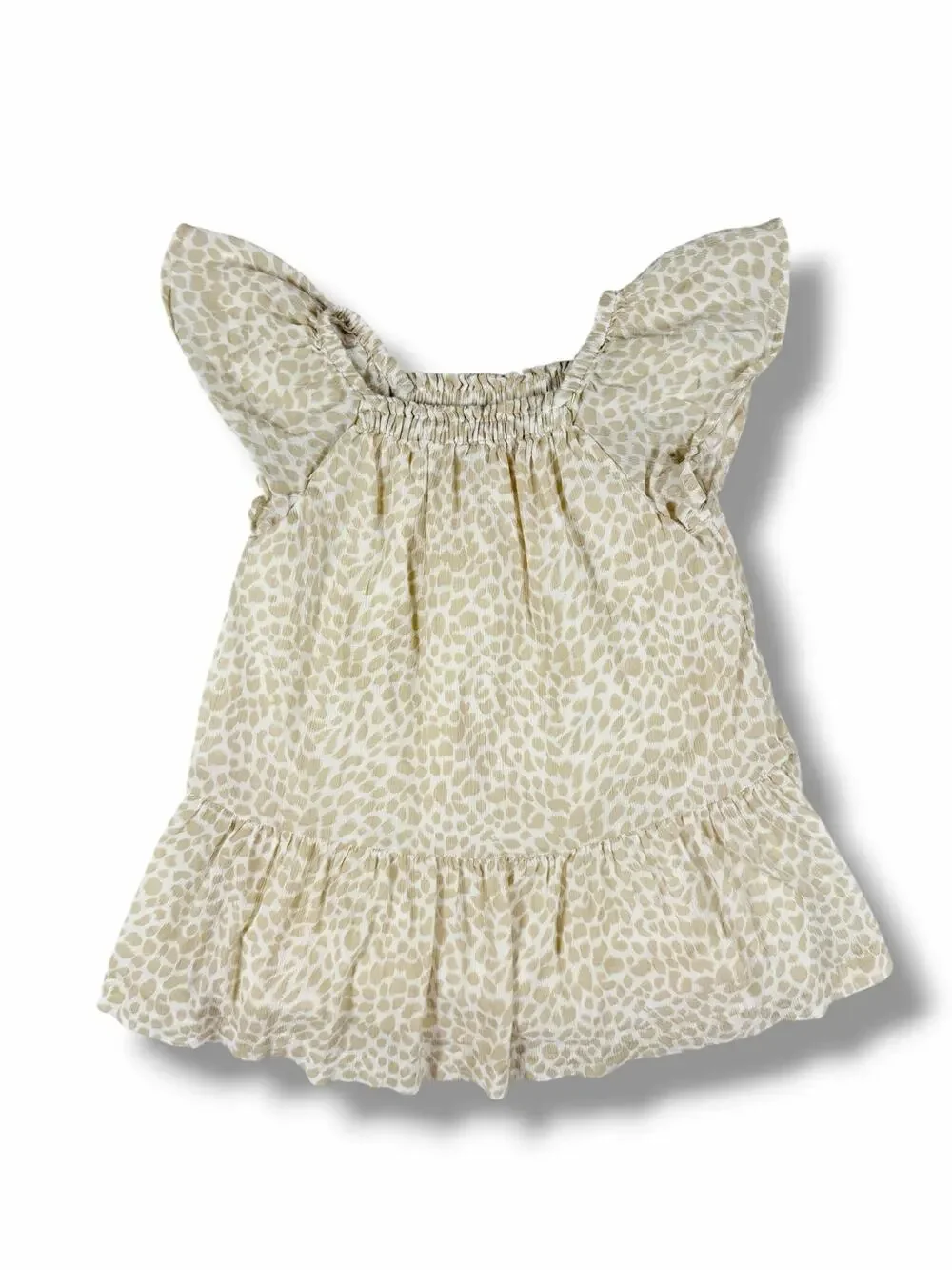 Gap Flutter Sleeve Animal Print Dress Size 4 Years